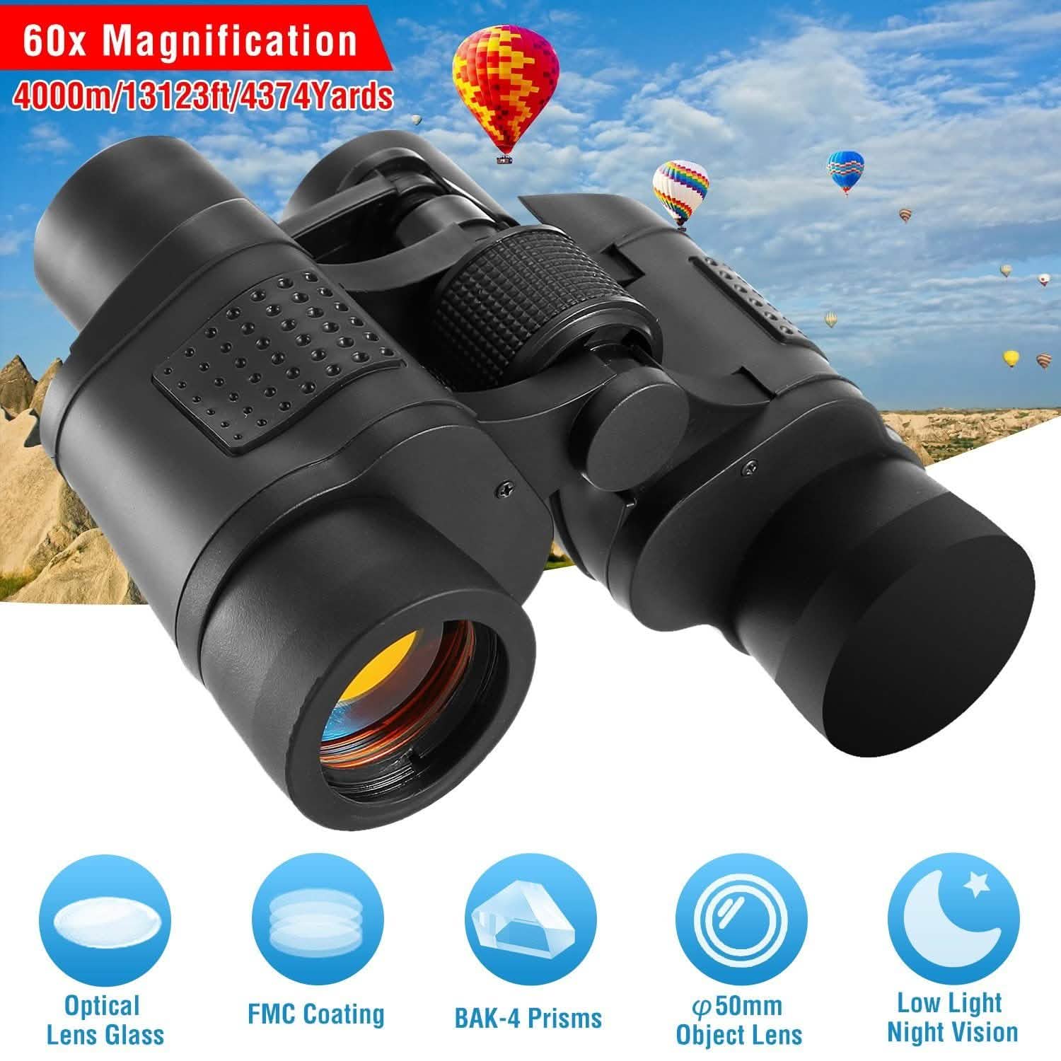 Portable HD Binoculars with Shoulder Strap Bag Outdoor Recreation - Tophatter Daily Deals