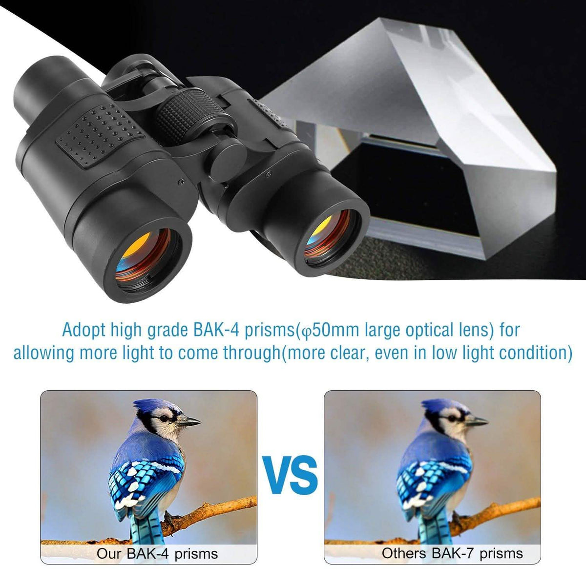 Portable HD Binoculars with Shoulder Strap Bag Outdoor Recreation - Tophatter Daily Deals