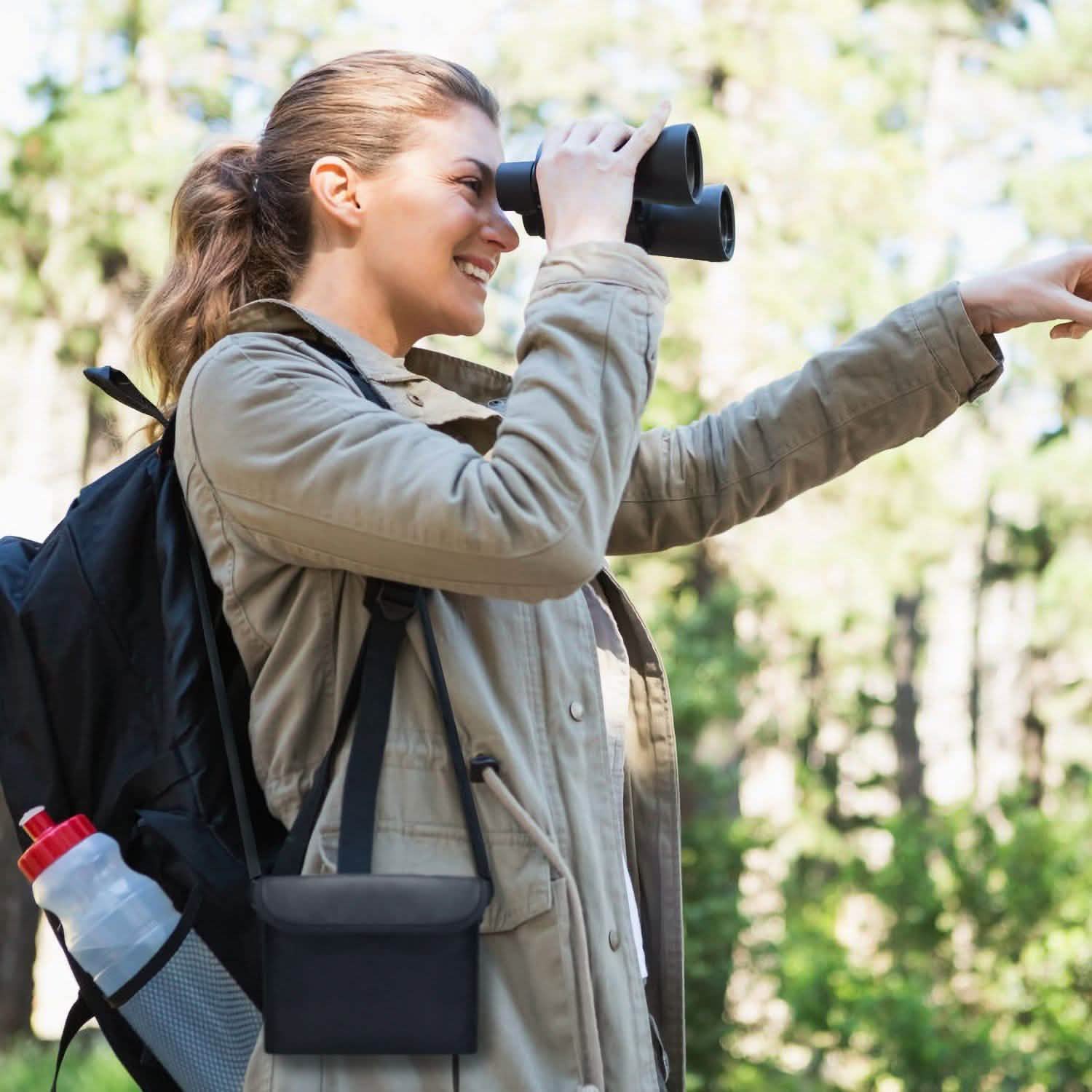 Portable HD Binoculars with Shoulder Strap Bag Outdoor Recreation - Tophatter Daily Deals