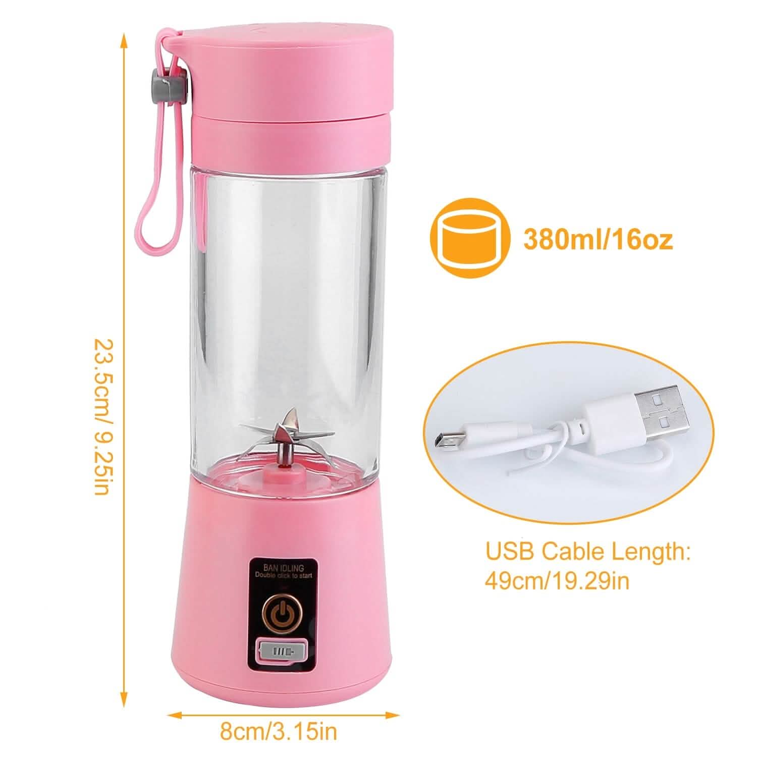 Portable Juicer Blender USB Rechargeable Kitchen Tools & Gadgets - Tophatter Daily Deals