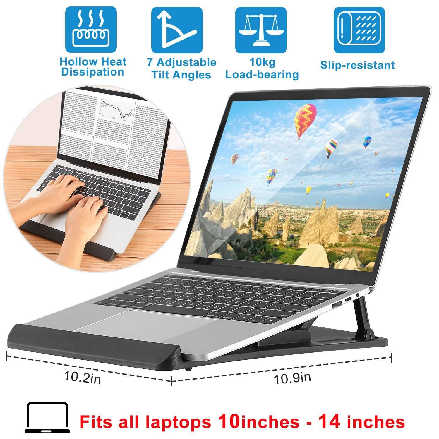 Portable Laptop Stand 7 Adjustable Heights Computer Accessories - Tophatter Daily Deals