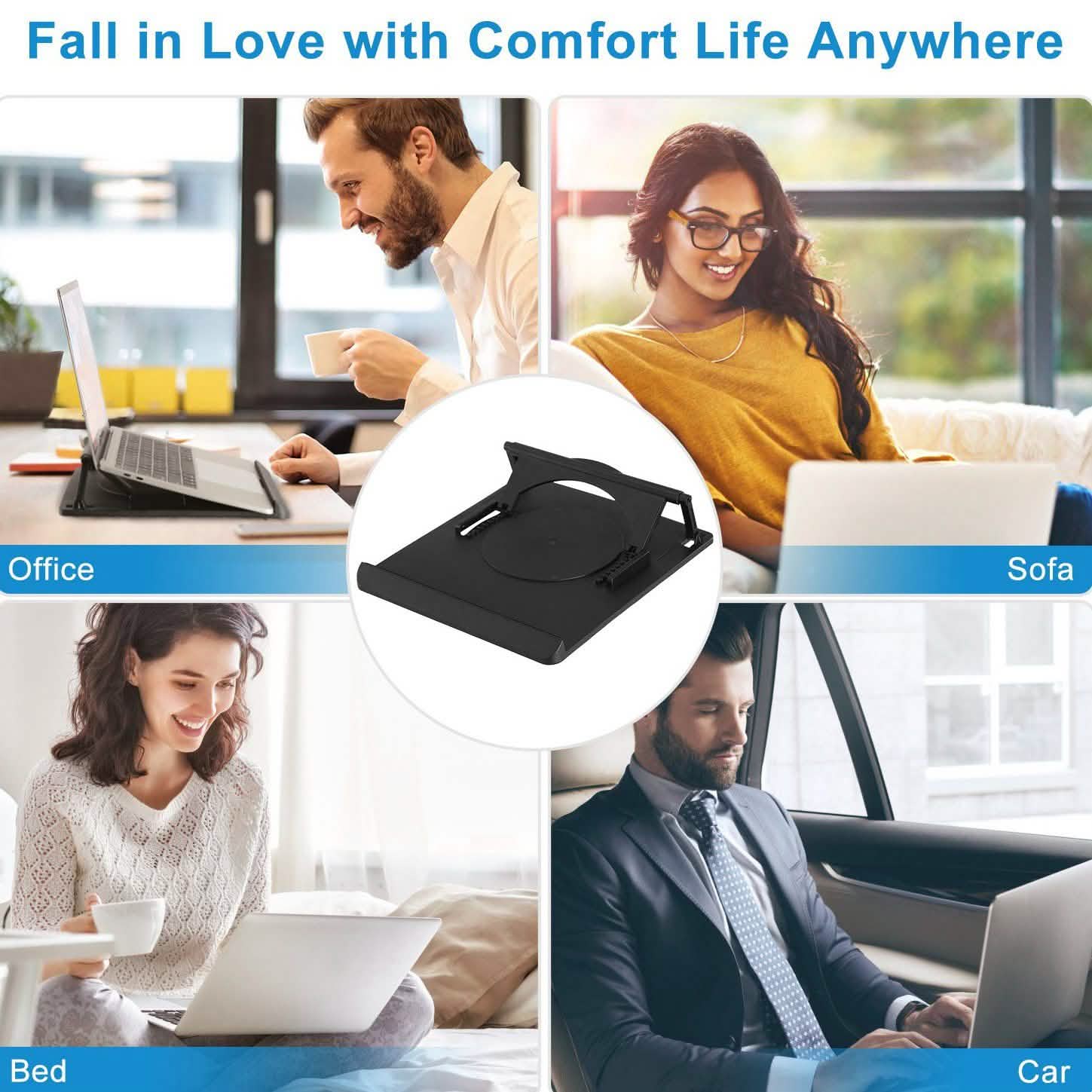 Portable Laptop Stand 7 Adjustable Heights Computer Accessories - Tophatter Daily Deals