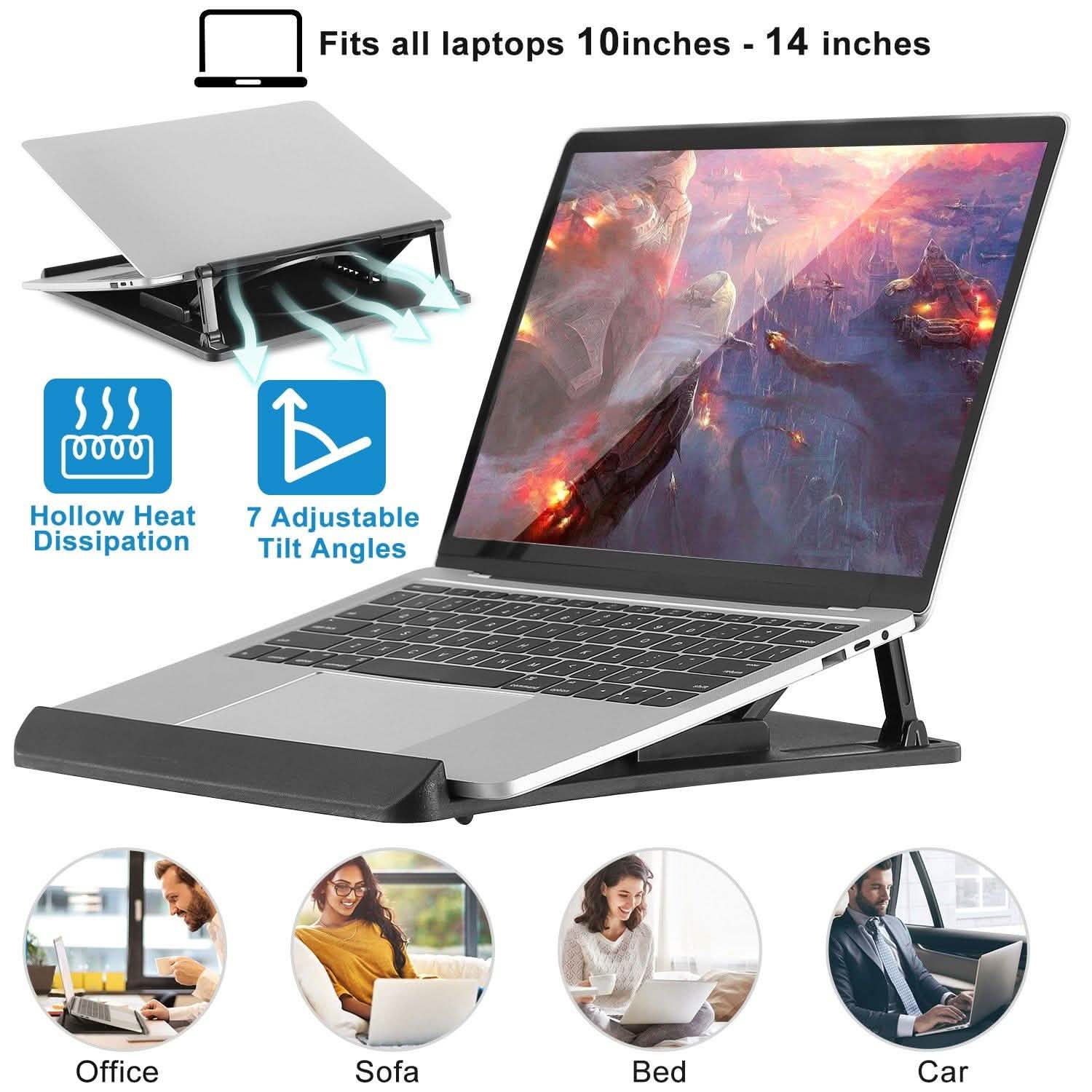 Portable Laptop Stand 7 Adjustable Heights Computer Accessories - Tophatter Daily Deals