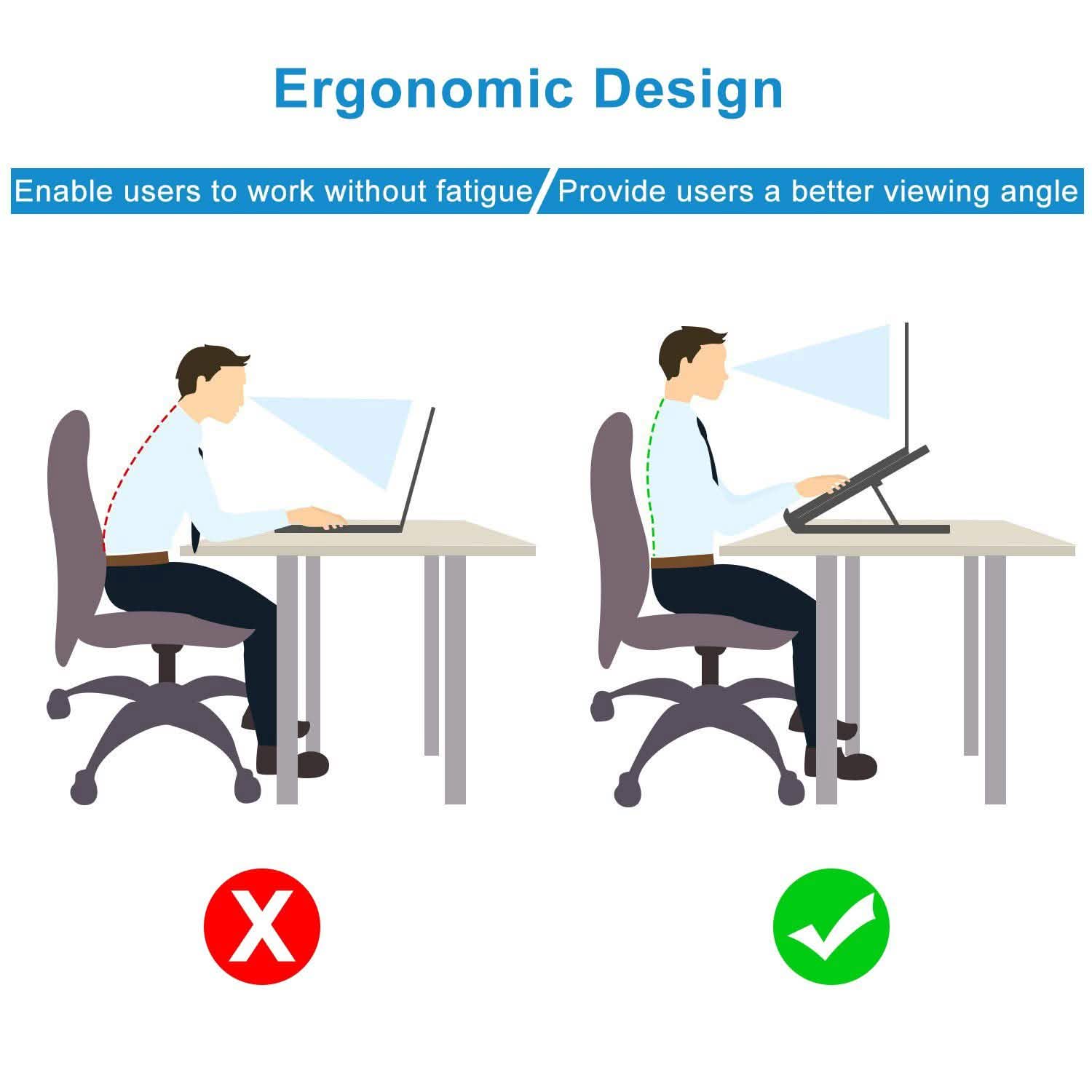 Portable Laptop Stand 7 Adjustable Heights Computer Accessories - Tophatter Daily Deals