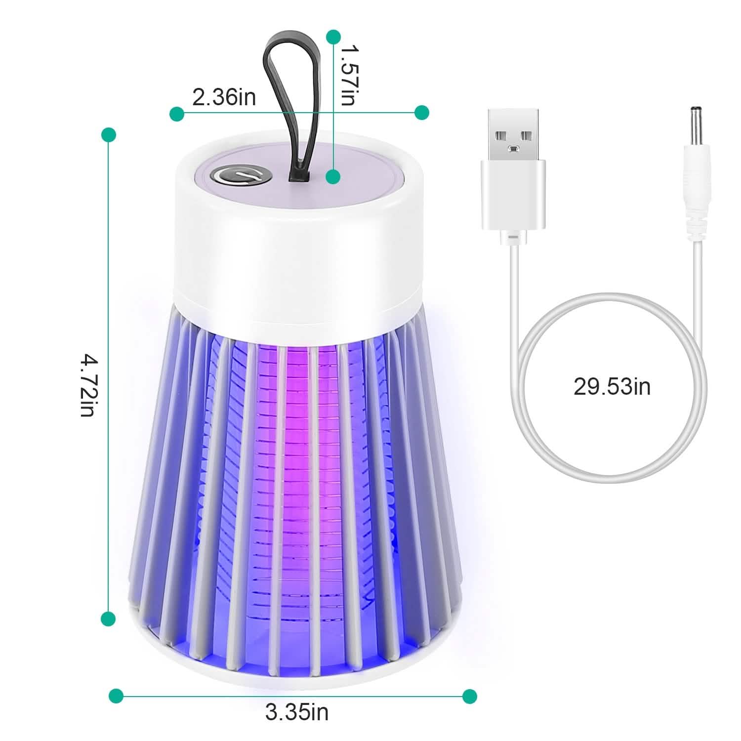 Portable LED Electric Bug Zapper Mosquito Insect Killer Lamp Pest Control - Tophatter Daily Deals