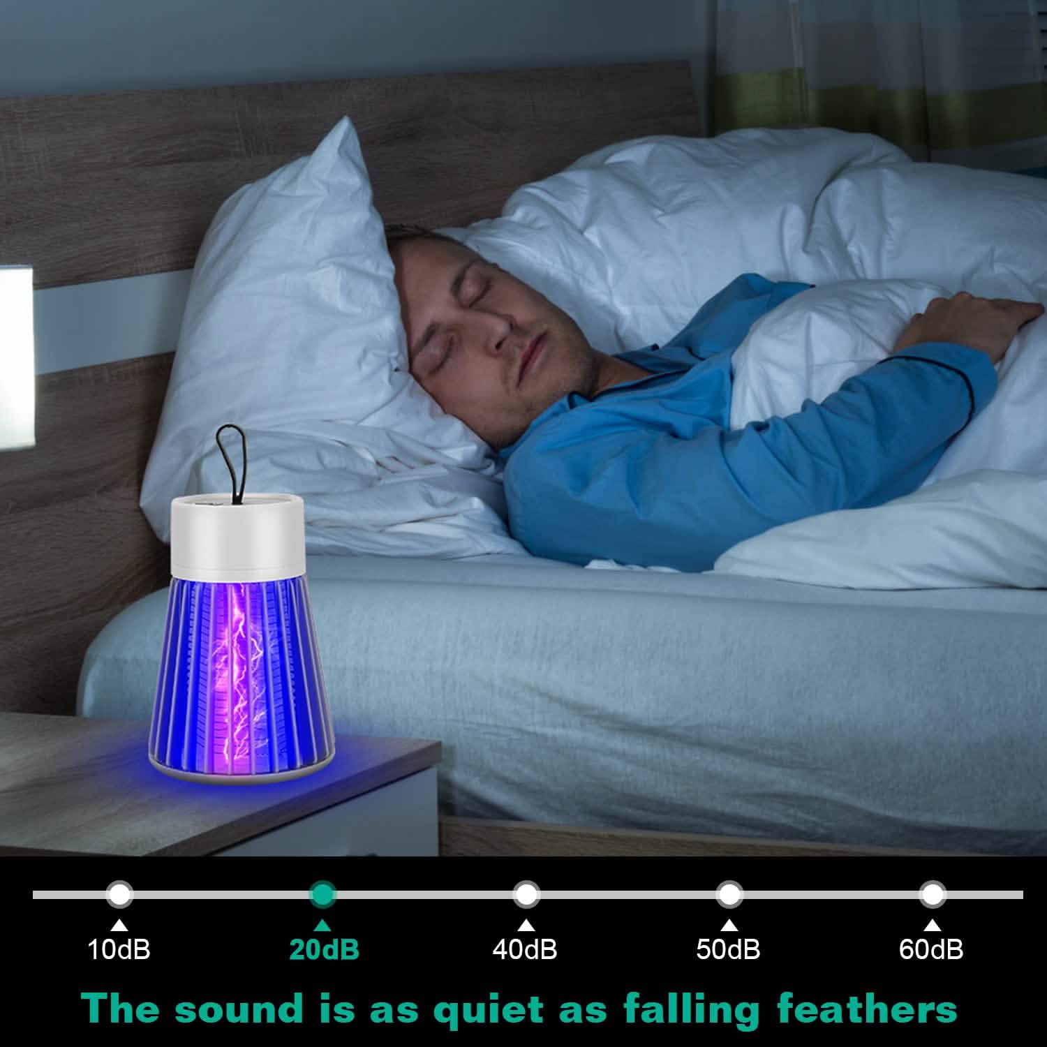 Portable LED Electric Bug Zapper Mosquito Insect Killer Lamp Pest Control - Tophatter Daily Deals