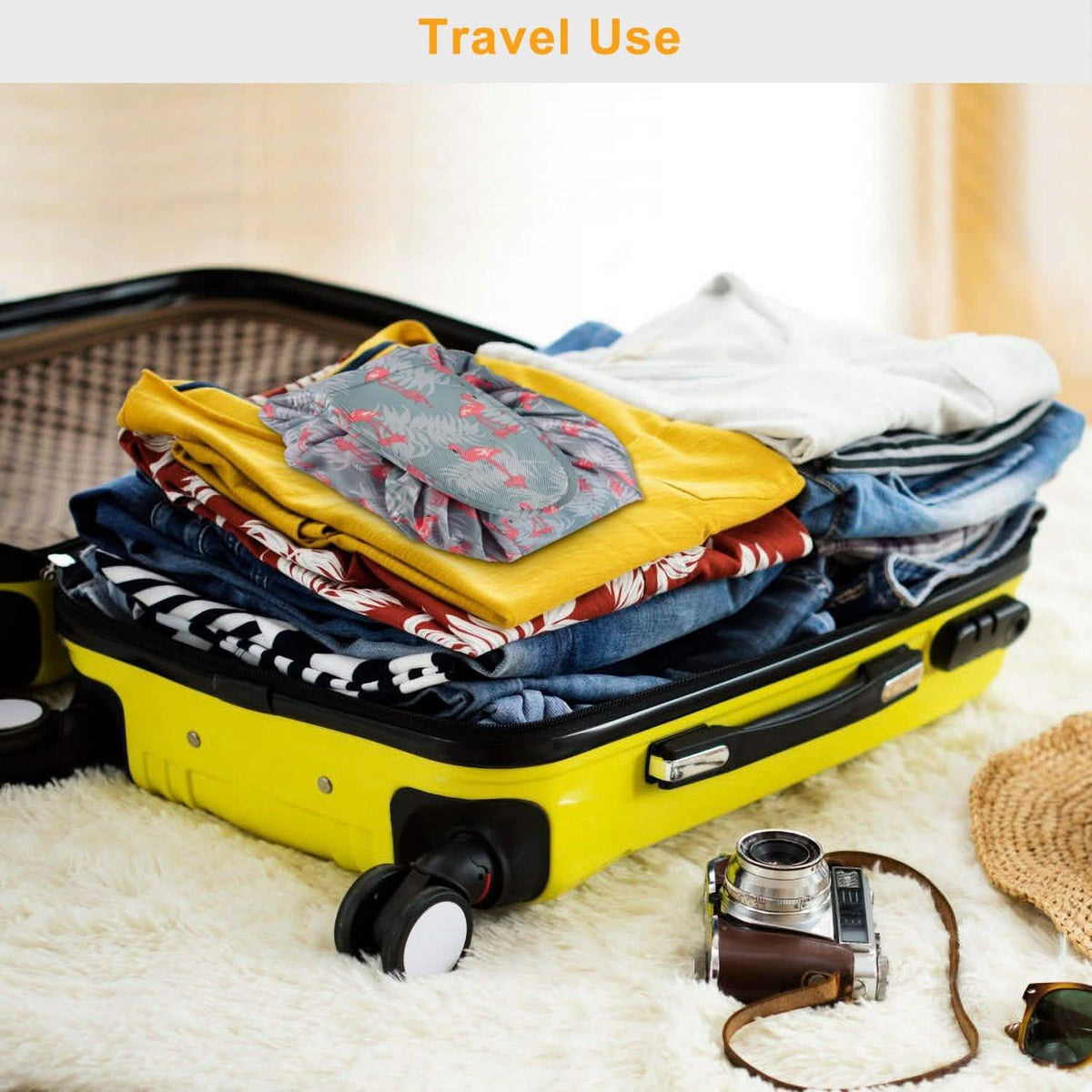 Portable Makeup Bag Drawstring Cosmetic Bag Beauty & Personal Care - Tophatter Daily Deals