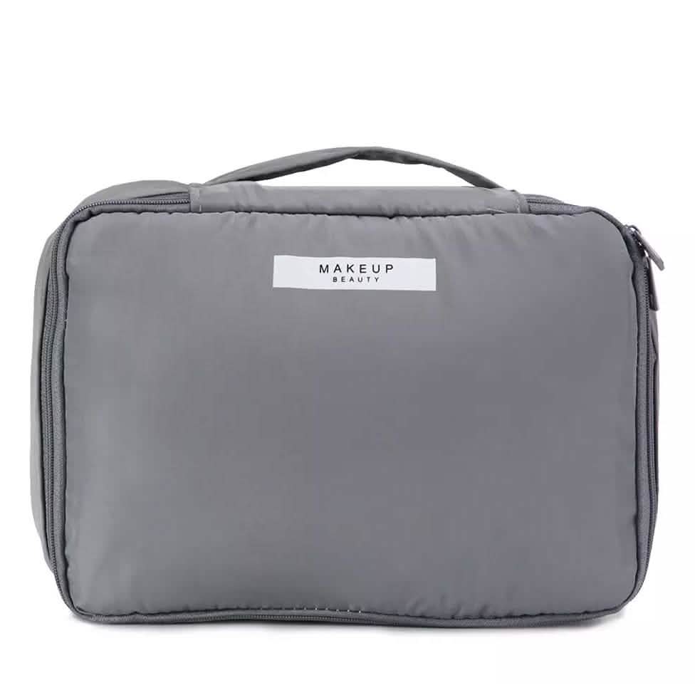 Portable Makeup Beauty Bag Multifunction Cosmetic Organizer Toiletry Tidy Bag Gray Beauty & Personal Care - Tophatter Daily Deals