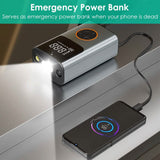 Portable Mini Tire Inflator with Digital Display LED Light Automotive - Tophatter Daily Deals