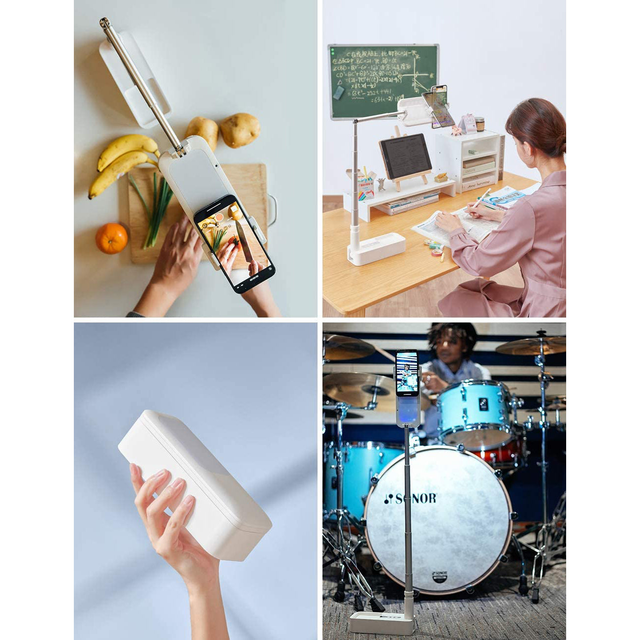 Portable Phone Holder with LED Dimmable Light Phone Holder - Tophatter Daily Deals