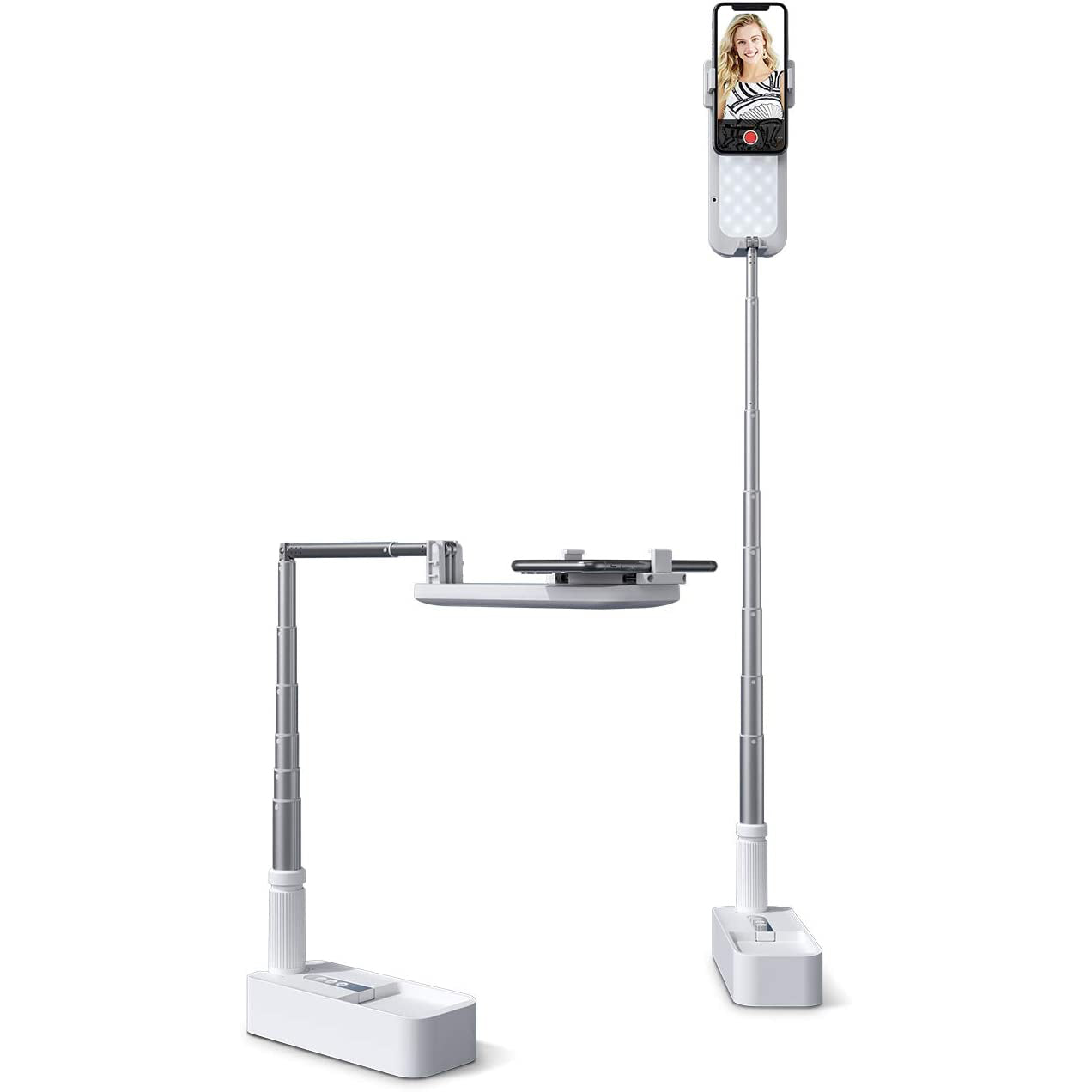 Portable Phone Holder with LED Dimmable Light White Phone Holder - Tophatter Daily Deals
