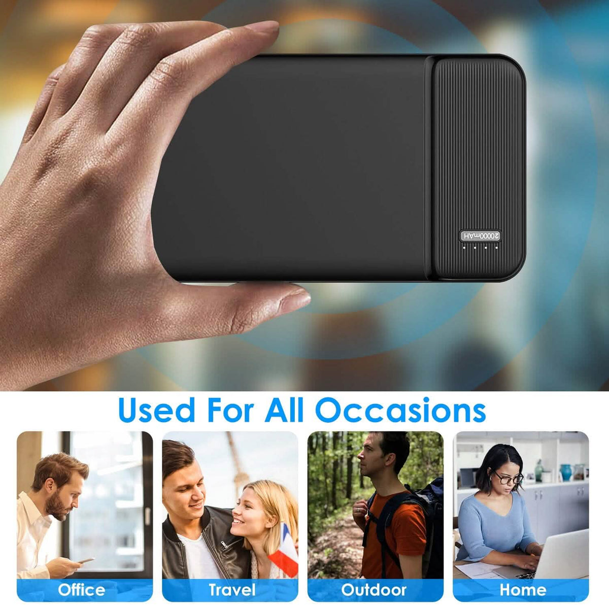 Portable Power Bank Phone Charger with 1 Micro USB Cable Phone Chargers - Tophatter Daily Deals