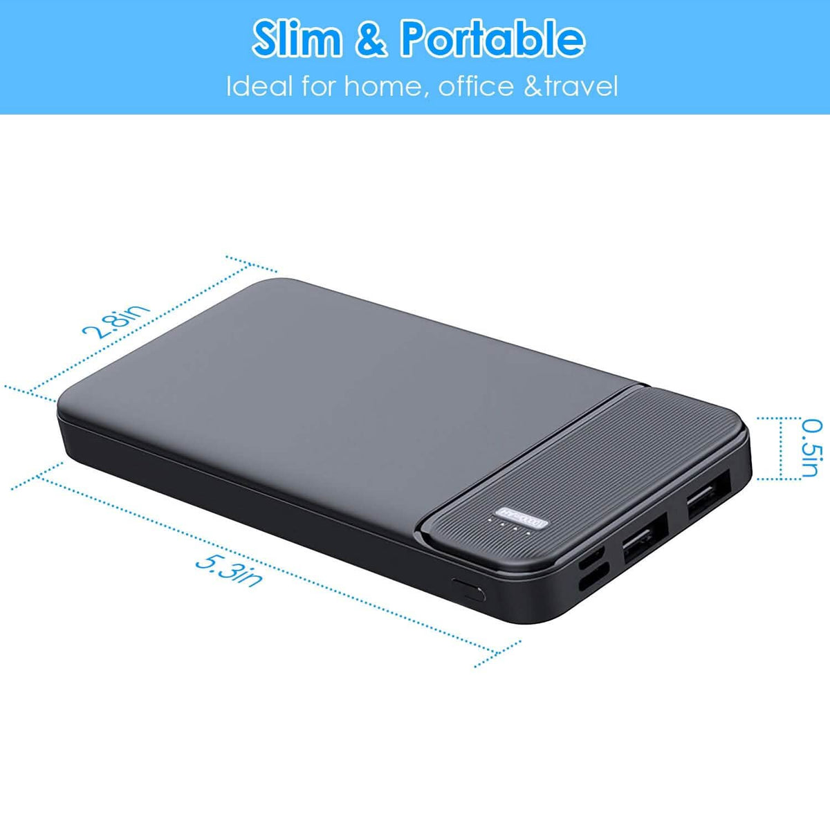 Portable Power Bank Phone Charger with 1 Micro USB Cable Phone Chargers - Tophatter Daily Deals