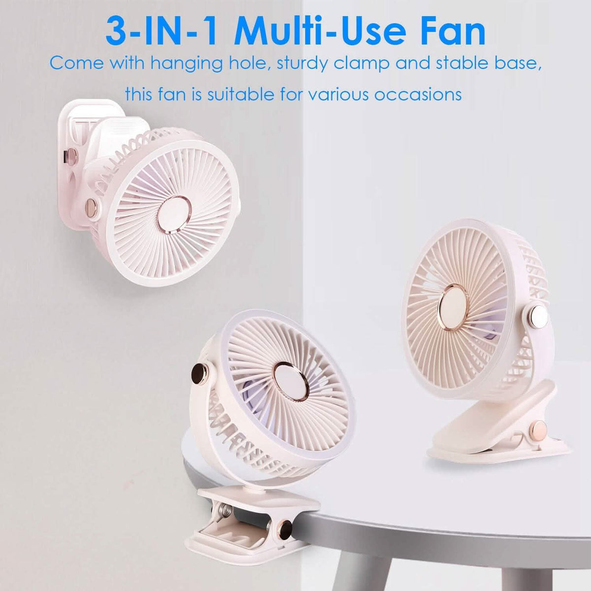 Portable Quiet Rechargeable Clip-On Fan Household Appliances - Tophatter Daily Deals