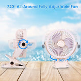 Portable Quiet Rechargeable Clip-On Fan Household Appliances - Tophatter Daily Deals