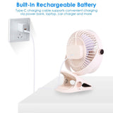 Portable Quiet Rechargeable Clip-On Fan Household Appliances - Tophatter Daily Deals