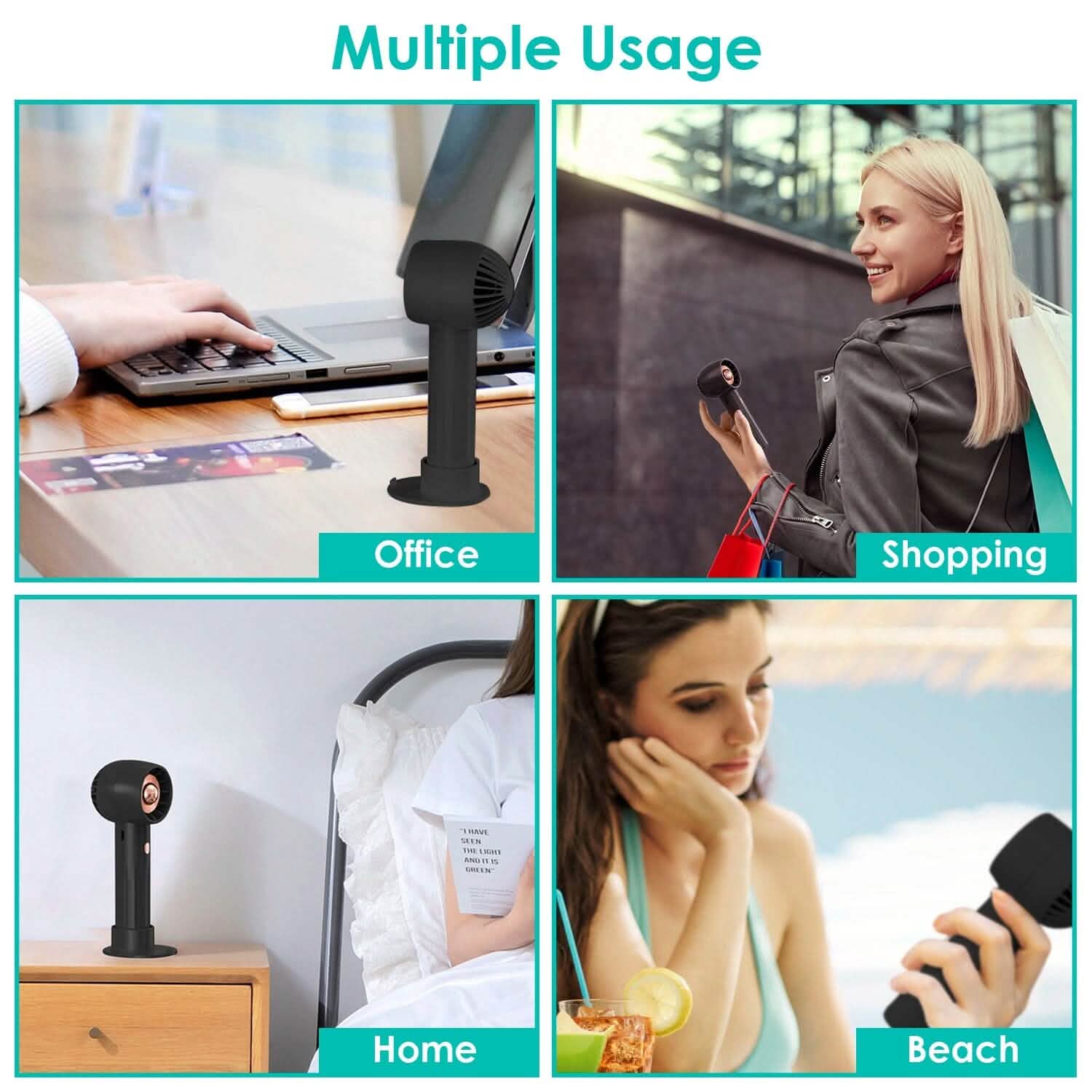 Portable Rechargeable Handheld Fan Household Appliances - Tophatter Daily Deals