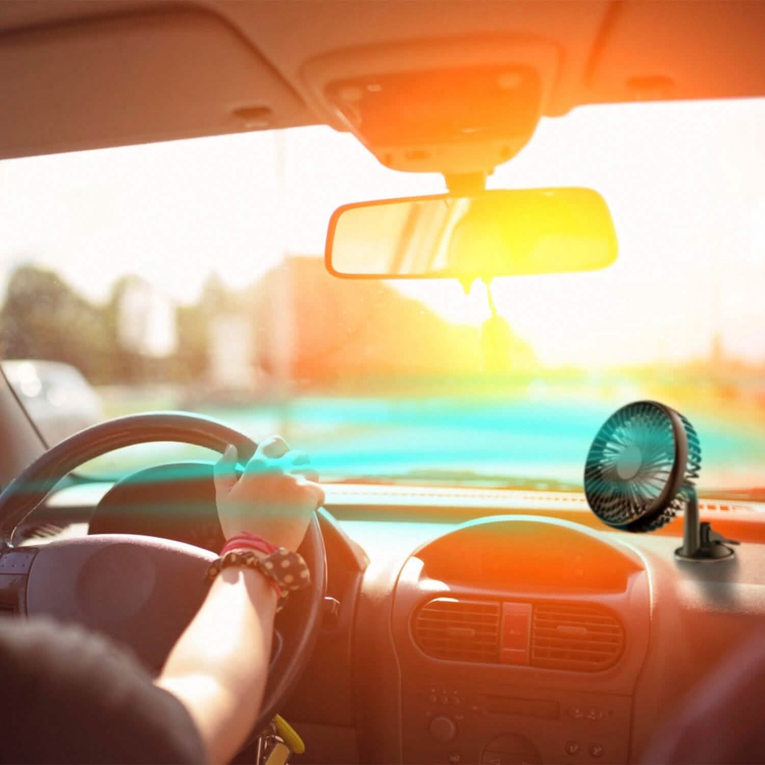 Portable Rotatable Car Cooling Fan Automotive - Tophatter Daily Deals