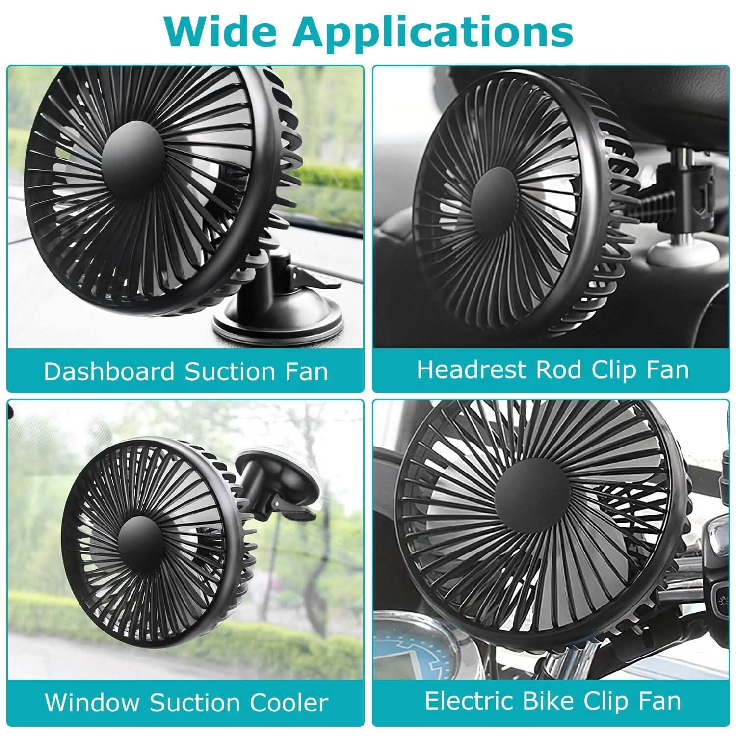Portable Rotatable Car Cooling Fan Automotive - Tophatter Daily Deals