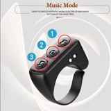 Portable Selfie Timer Bluetooth Remote Control Finger Ring Remote Control - Tophatter Daily Deals