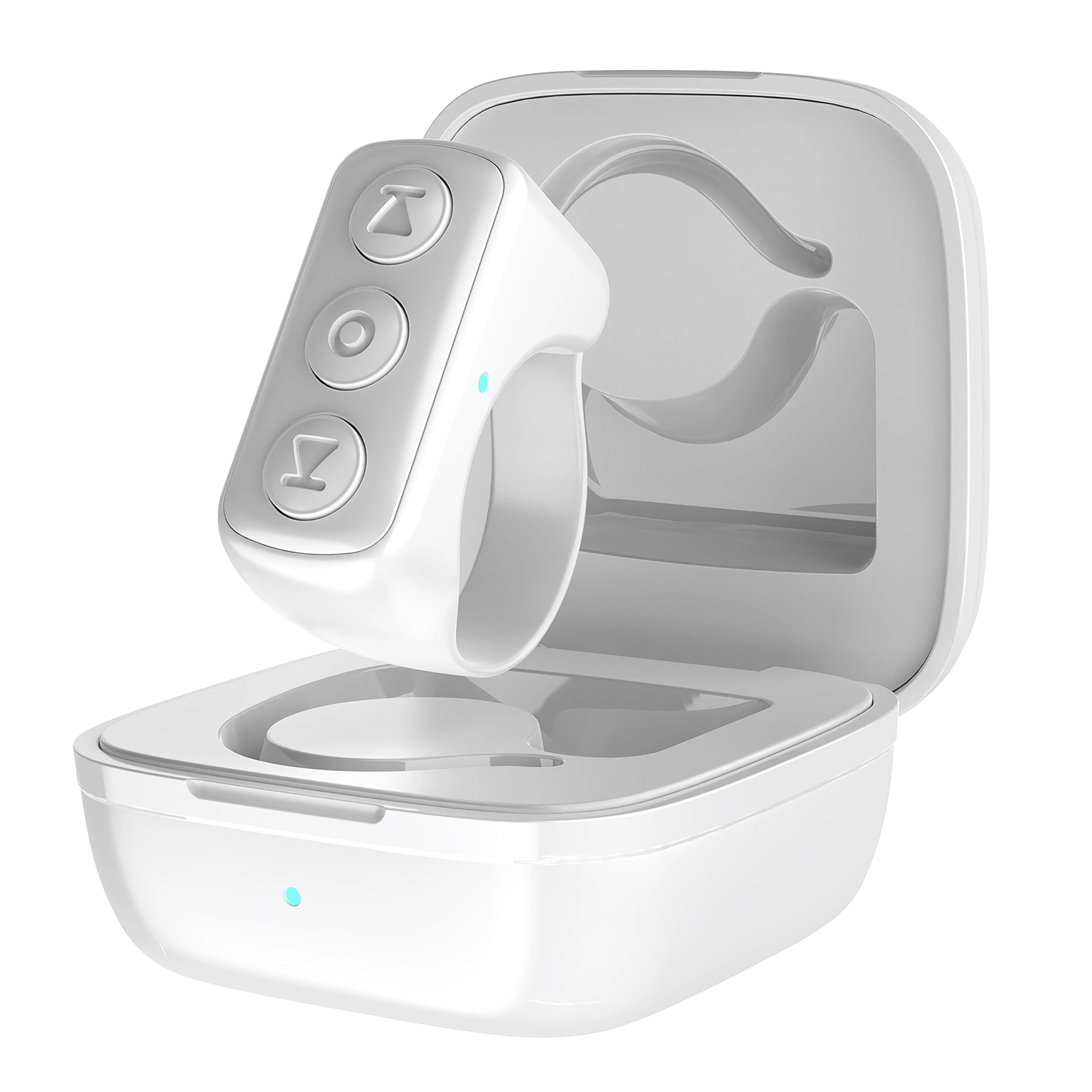 Portable Selfie Timer Bluetooth Remote Control Finger Ring White Remote Control - Tophatter Daily Deals