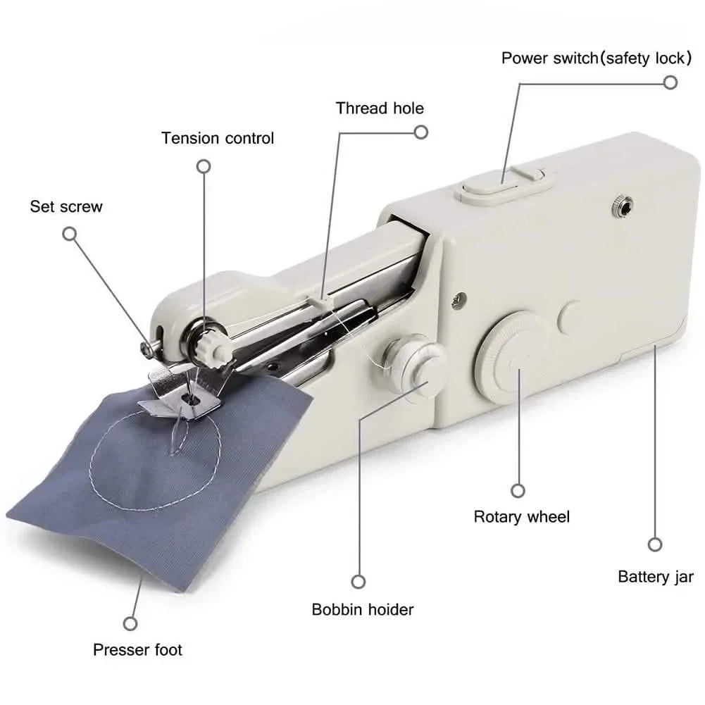 Portable Sewing Machine Quick Handheld Stitch Tool Household Appliances - Tophatter Daily Deals
