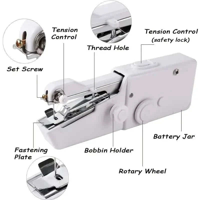 Portable Sewing Machine Quick Handheld Stitch Tool Household Appliances - Tophatter Daily Deals