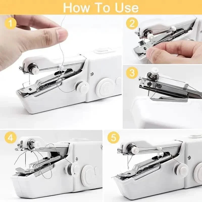 Portable Sewing Machine Quick Handheld Stitch Tool Household Appliances - Tophatter Daily Deals