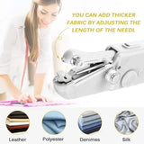 Portable Sewing Machine Quick Handheld Stitch Tool Household Appliances - Tophatter Daily Deals