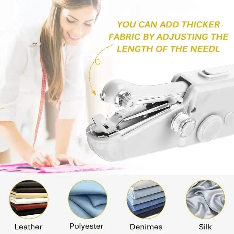 Portable Sewing Machine Quick Handheld Stitch Tool Household Appliances - Tophatter Daily Deals