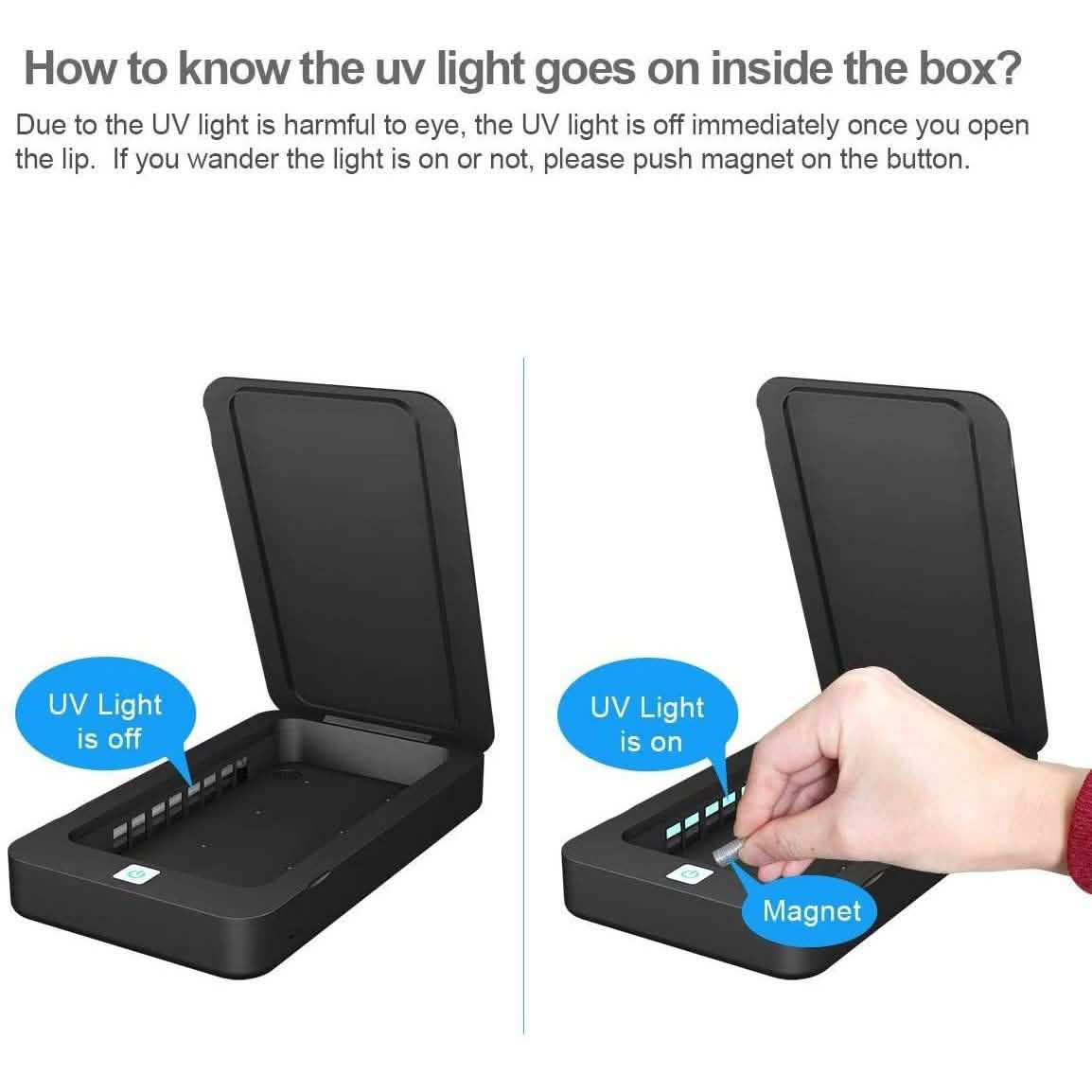 Portable Smart Mobile Phone Cleaner Device with Aromatherapy Function Face Masks & PPE - Tophatter Daily Deals