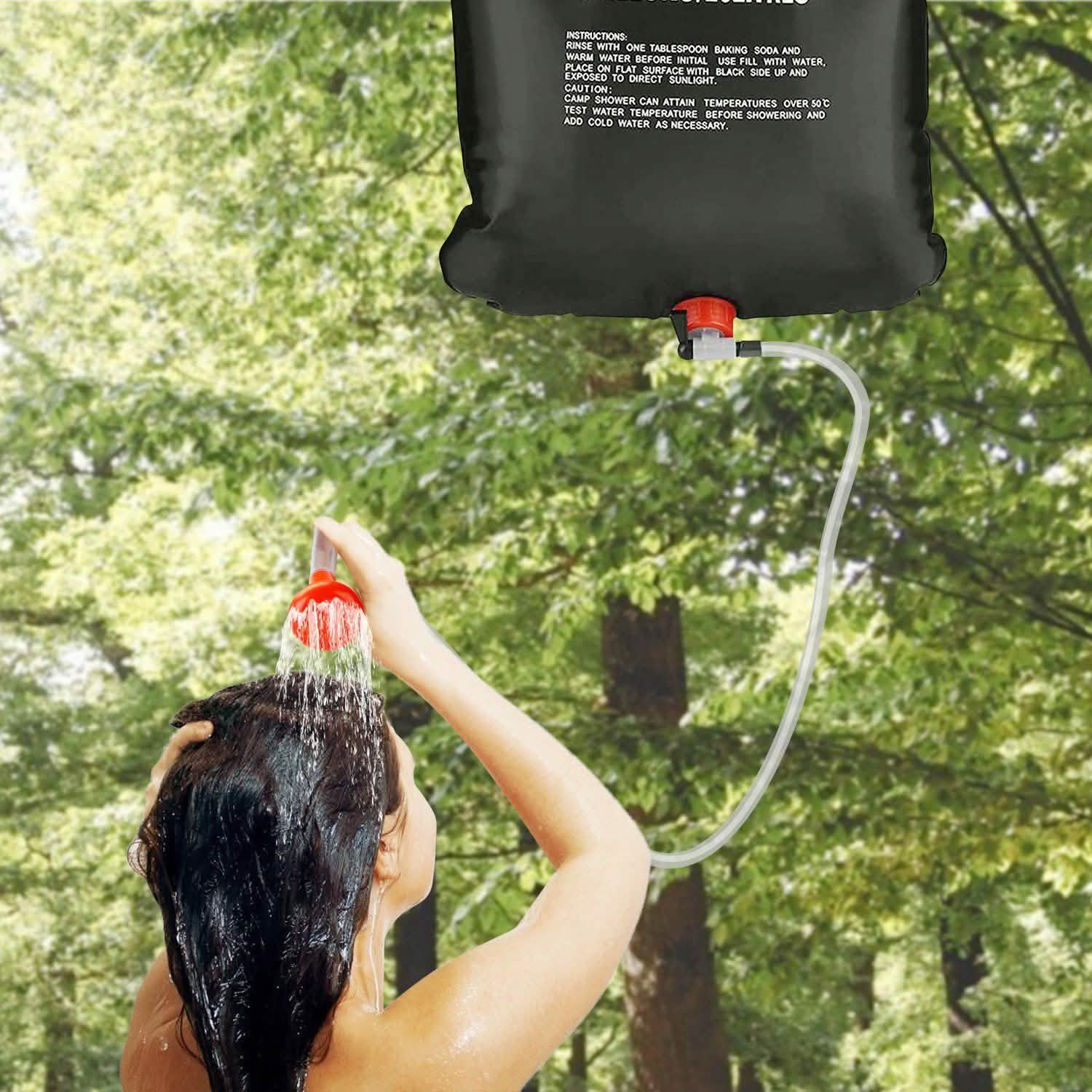 Portable Solar Heated Shower Bag Outdoor Recreation - Tophatter Daily Deals