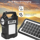 Portable Solar Power Station with Flashlight and 3 Lighting Bulbs Outdoor Recreation - Tophatter Daily Deals