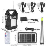 Portable Solar Power Station with Flashlight and 3 Lighting Bulbs Outdoor Recreation - Tophatter Daily Deals