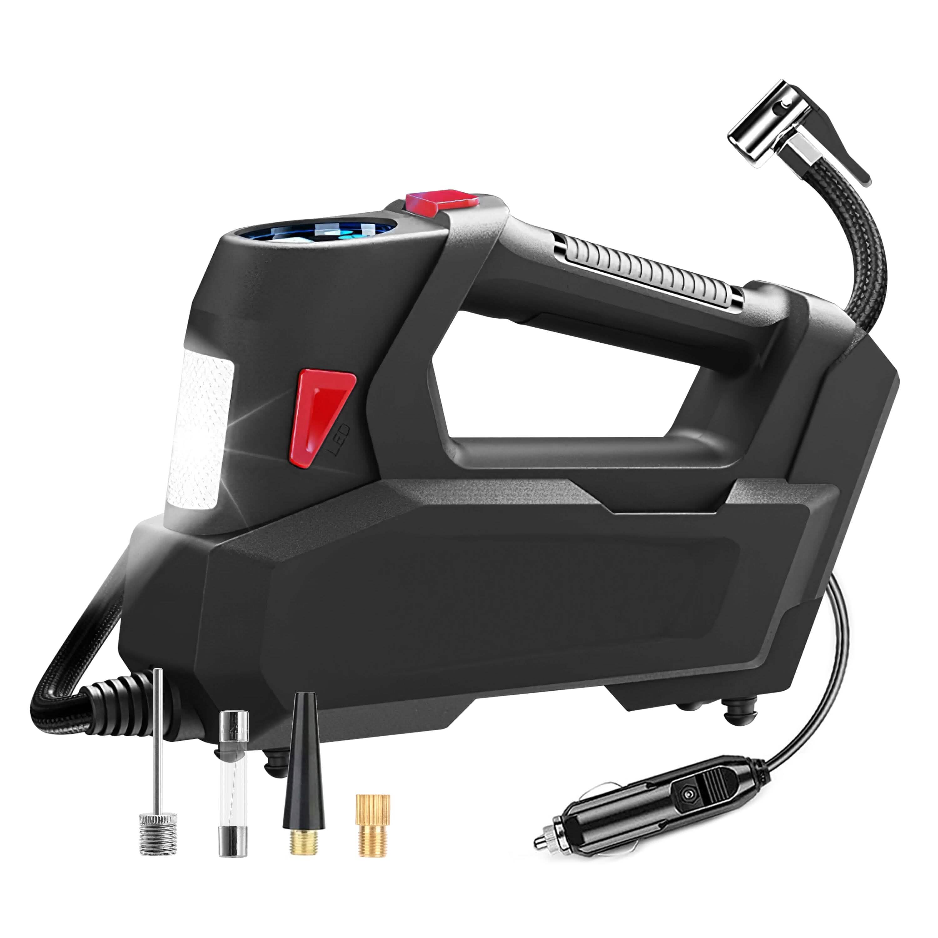 Portable Tire Inflator 120 PSI Maximum 90W Powered Tire Pump with Digital Display LED Automotive - Tophatter Daily Deals