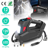 Portable Tire Inflator 120 PSI Maximum 90W Powered Tire Pump with Digital Display LED Automotive - Tophatter Daily Deals