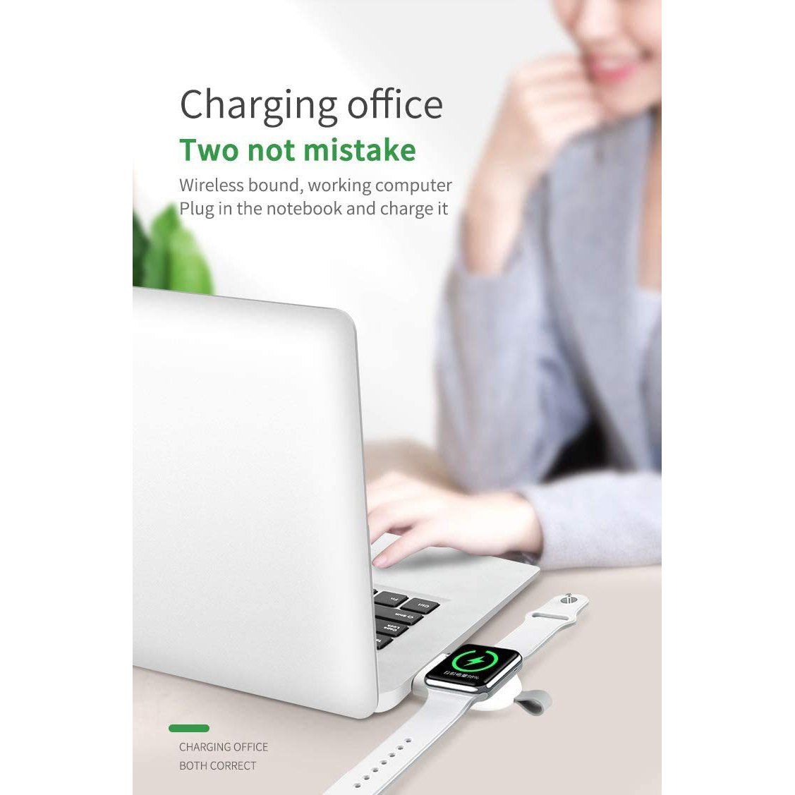 Portable USB Wireless Magnetic Fast Charging Compatible for Apple Watch Series Portable Charger - Tophatter Daily Deals