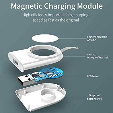 Portable USB Wireless Magnetic Fast Charging Compatible for Apple Watch Series Portable Charger - Tophatter Daily Deals