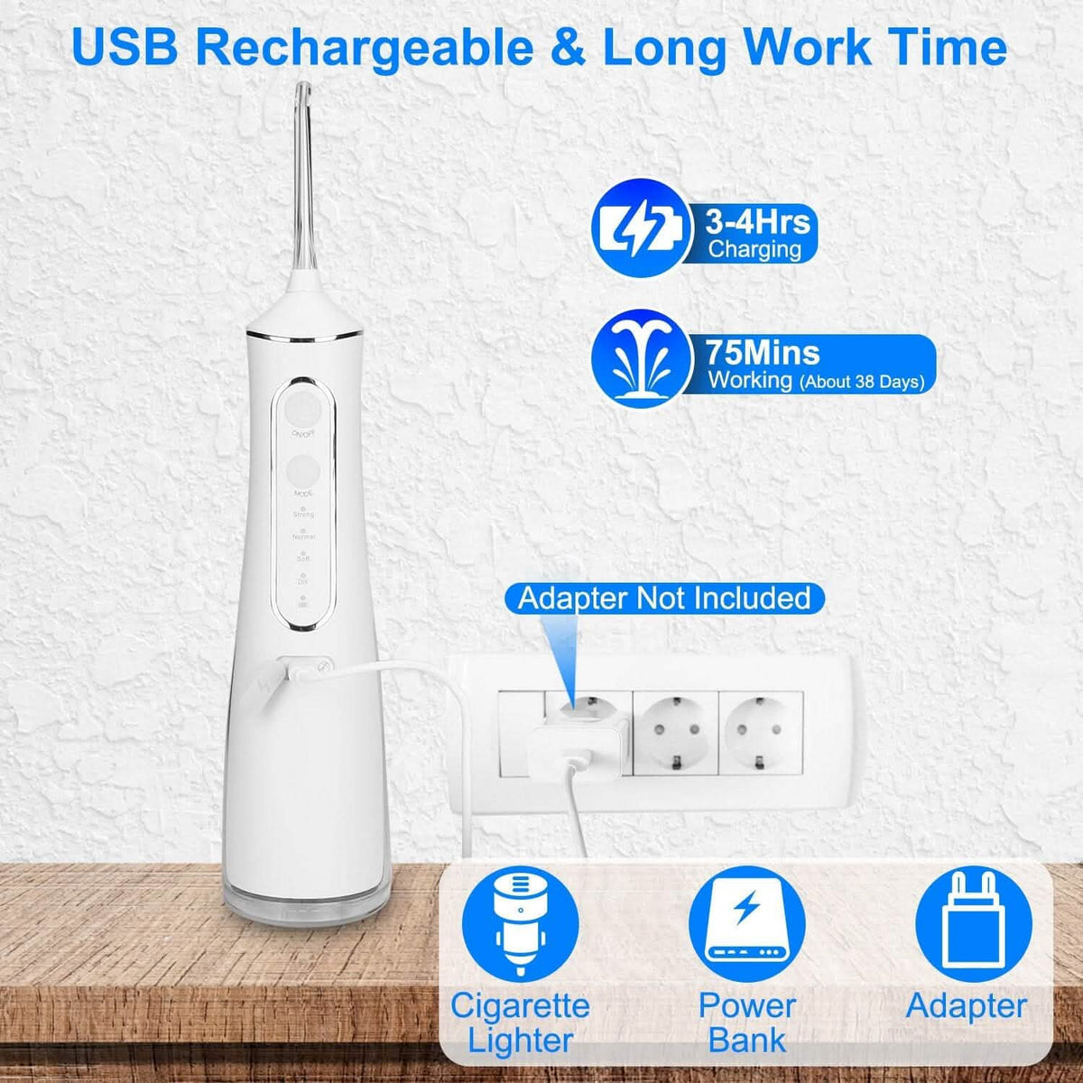 Portable Water Dental Flosser Beauty & Personal Care - Tophatter Daily Deals