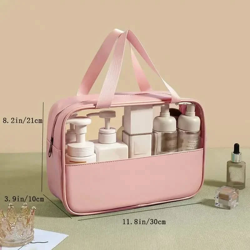 Portable & Waterproof Cosmetic Storage Bag Pink L Beauty & Personal Care - Tophatter Daily Deals