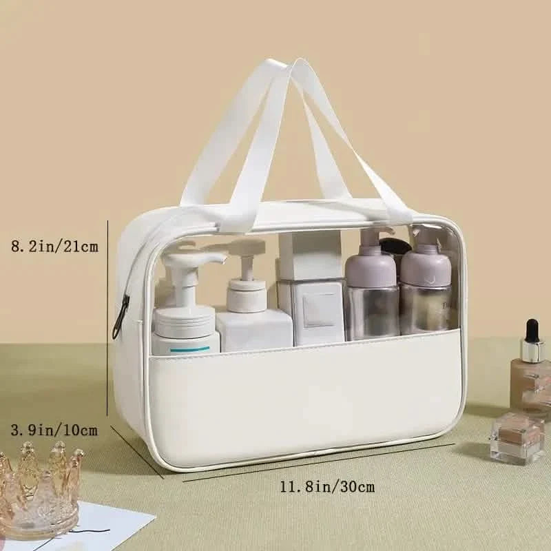 Portable & Waterproof Cosmetic Storage Bag White L Beauty & Personal Care - Tophatter Daily Deals