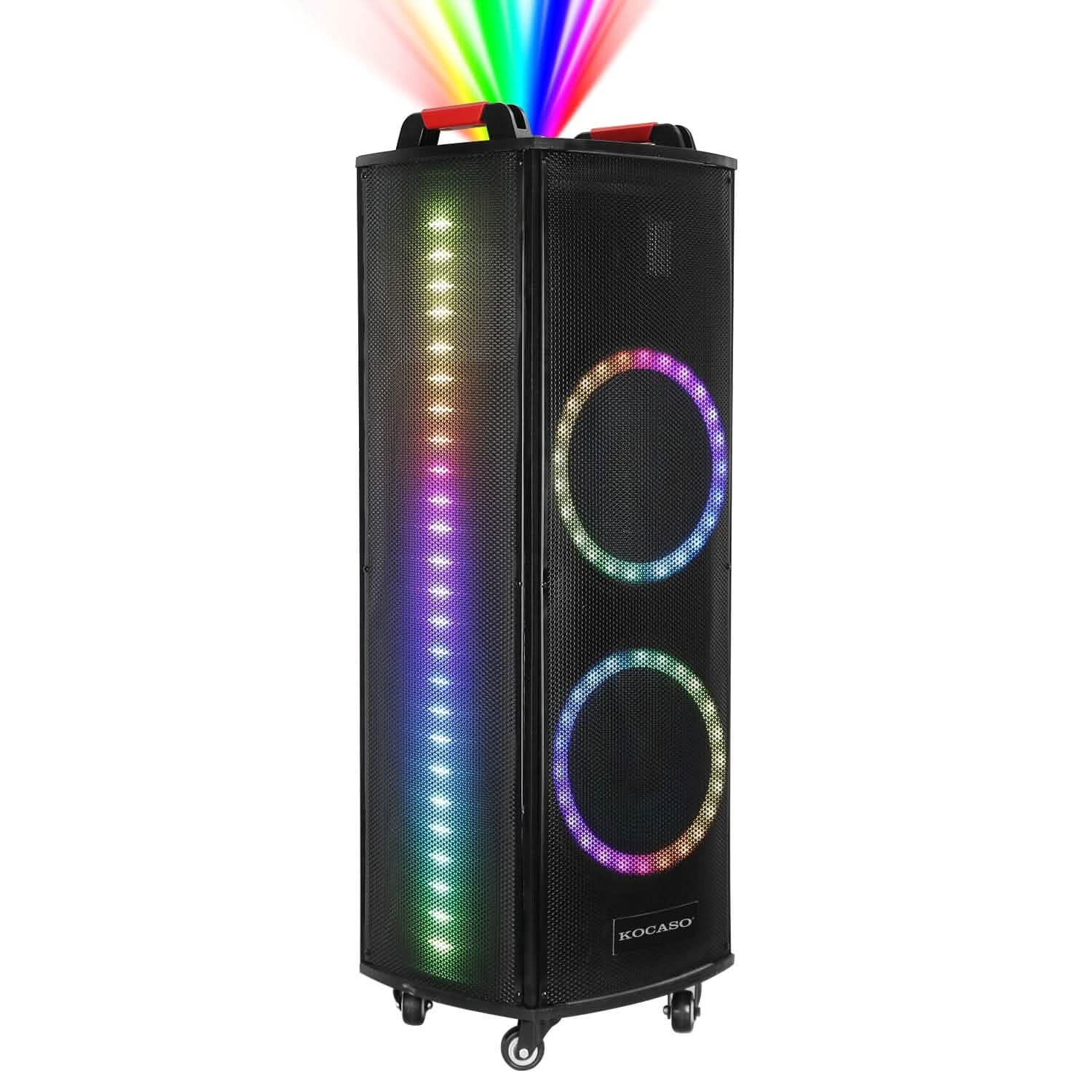 Portable Wireless Party Speaker Colorful Lights DJ PA System Speakers - Tophatter Daily Deals