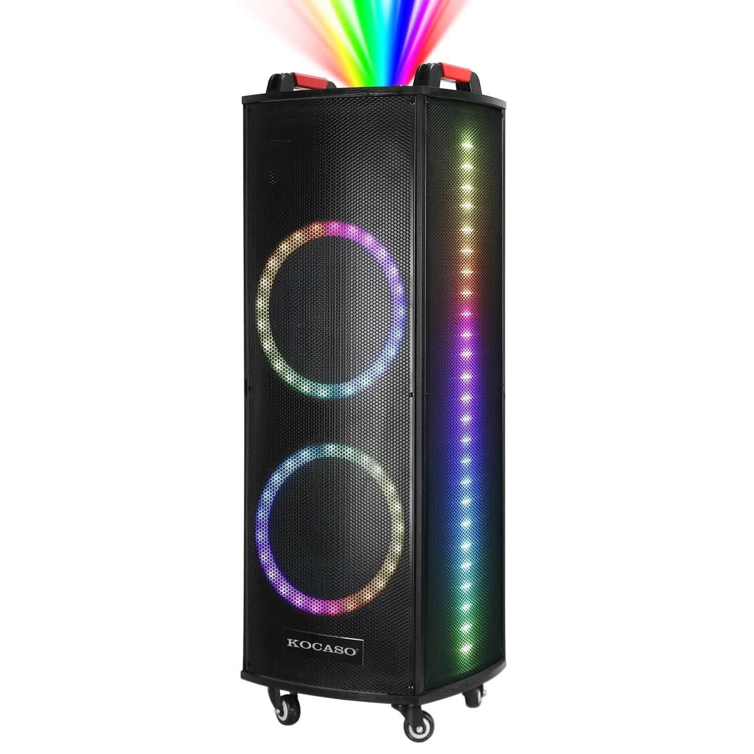 Portable Wireless Party Speaker Colorful Lights DJ PA System Speakers - Tophatter Daily Deals