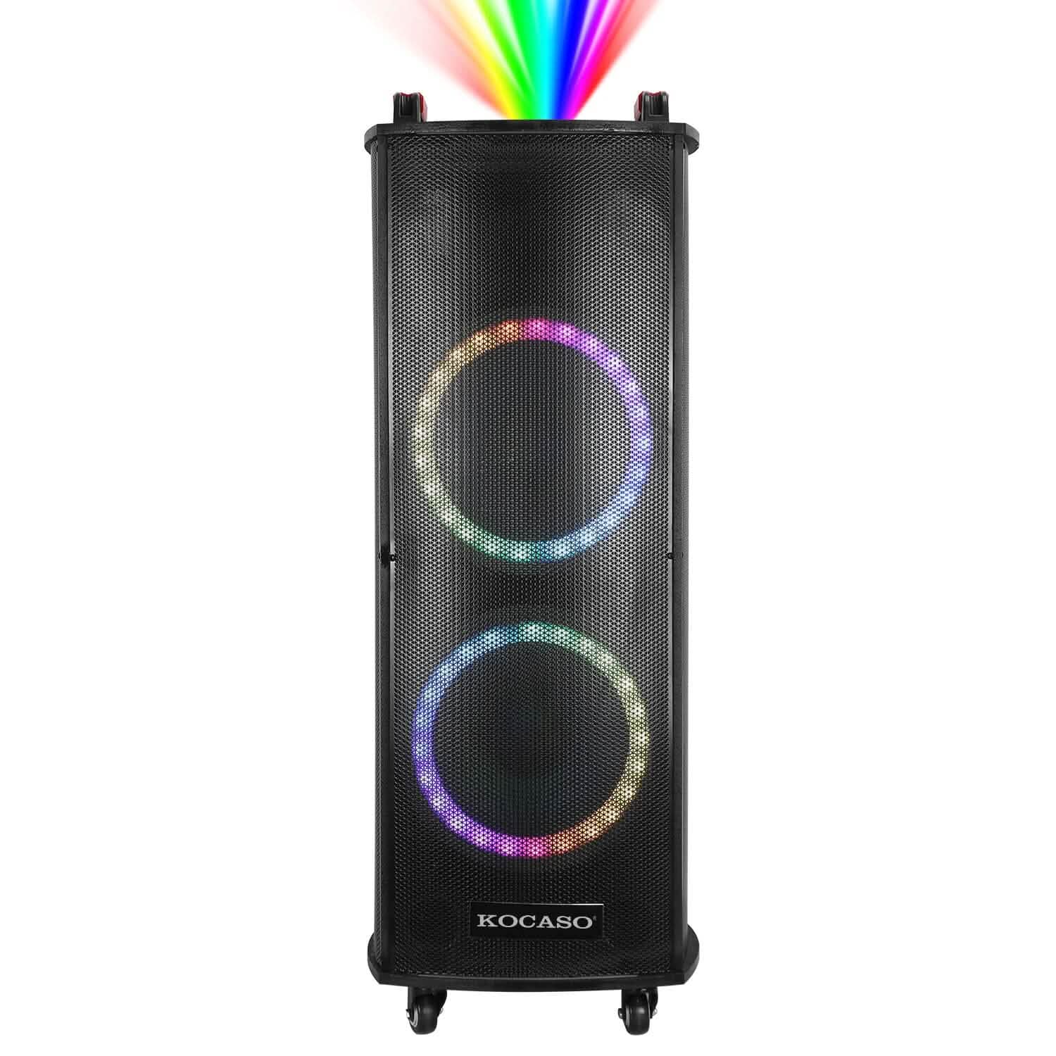 Portable Wireless Party Speaker Colorful Lights DJ PA System Speakers - Tophatter Daily Deals