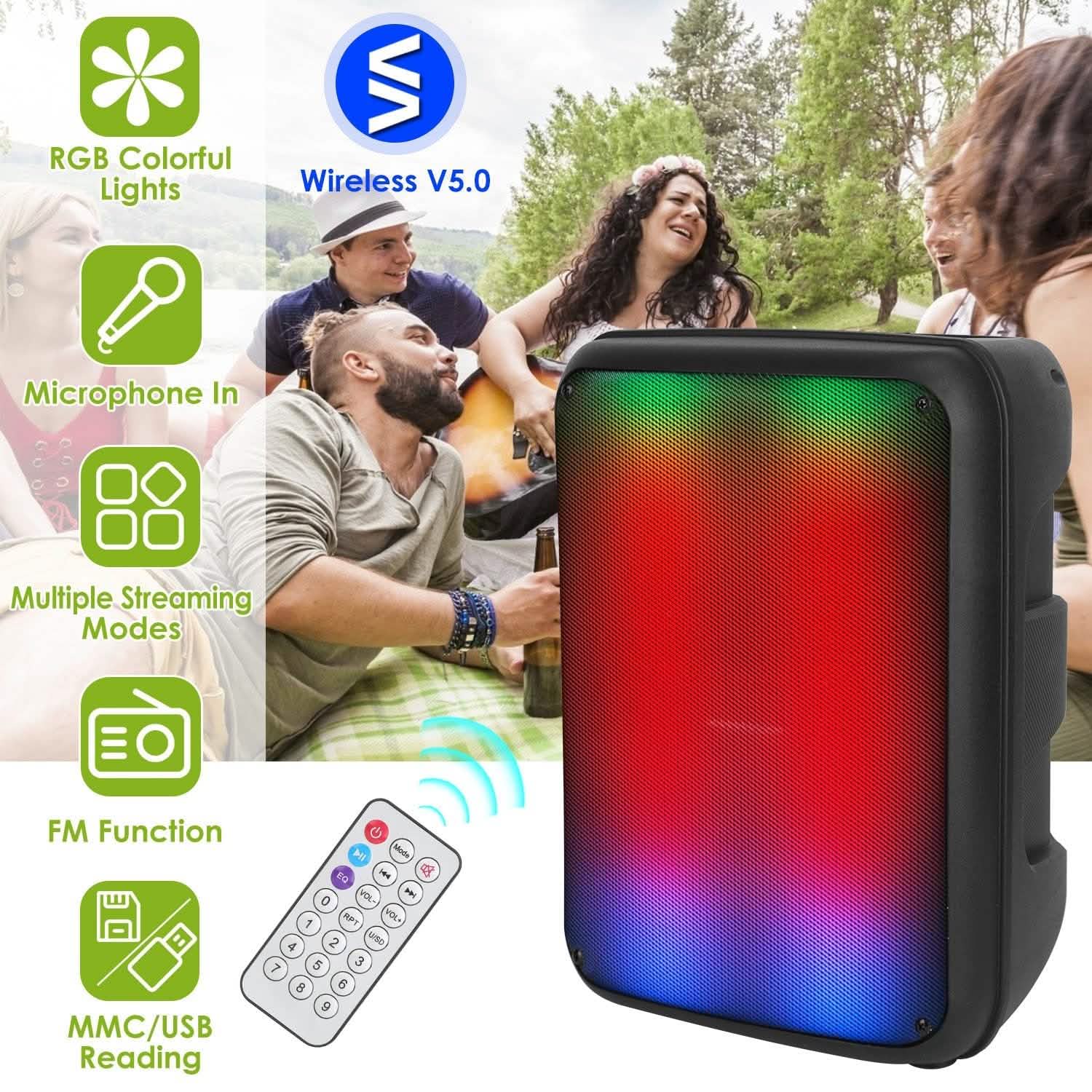Portable Wireless Party Speaker Speakers - Tophatter Daily Deals