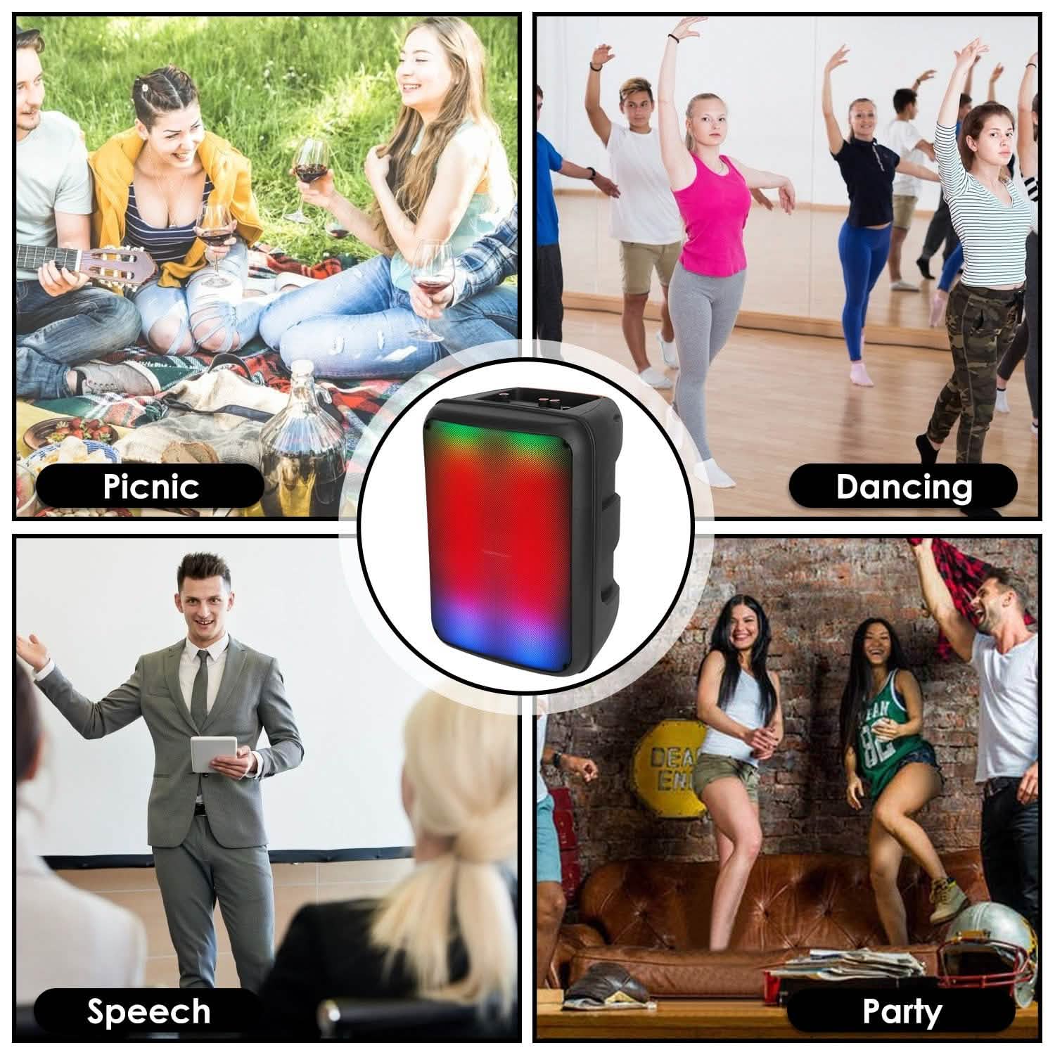 Portable Wireless Party Speaker Speakers - Tophatter Daily Deals