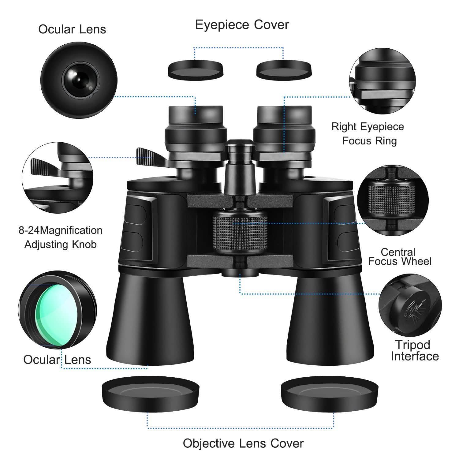 Portable Zoom Binoculars with FMC Lens Outdoor Recreation - Tophatter Daily Deals