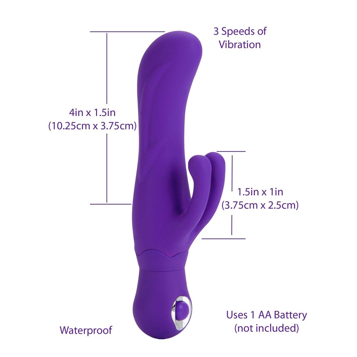 Double Dancer Silicone Vibrator in Purple Clitoral G-Spot Vibrator - Tophatter Daily Deals