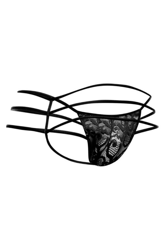 Male Basics - Lace String Thong - Black - MBL10 Lingerie - Tophatter Daily Deals