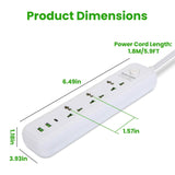 Power Strip with 5.9ft Extension Batteries & Power Accessories - Tophatter Daily Deals